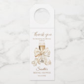 Parel- en Prosecco bruidsfeest Dank je Flessenhanger (Voorkant)