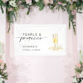 Parel- en Prosecco Bruidsmeisjesfeest Minimalistis Spandoek