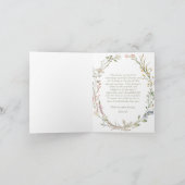 Parel- en Prosecco Bruidsmeisjesfeest Wilde Bloeme Bedankkaart (Binnen)