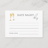 Parel- en Prosecco-bruiloftsdiner-ideeën voor een  Informatiekaartje (Voorkant)