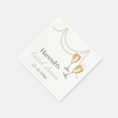 Parel en prosecco Elegante bruidsdouche Servet (Hoek)