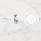 Parel- en Prosecco gepersonaliseerde bruidsdouche Confetti (Achterkanten)