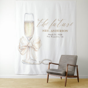 Parel- en Prosecco-Mrs-Fotorekwisiet-achtergrond Wandkleed