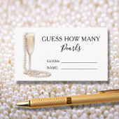 Parel- en Prosecco raad hoeveel spelkaarten Informatiekaartje