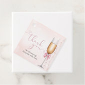 Parel- en Prosecco Roze Bruidsdouche Bedankjes Labels (In situ)