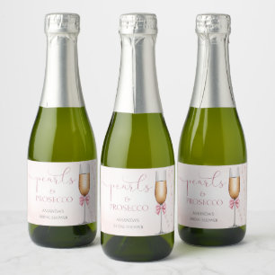 Parel- en Prosecco Roze Bruidsdouche Sparkling Wijnetiket