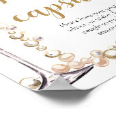 Parel- en Prosecco-tijdscapsule Bruidsdiner Poster (Hoek)