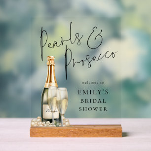 Parel en Prosecco Welkom bij Bruidsmeisjesfeest Acryl Bord