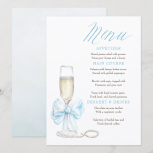 Parel- en Prosecco Whimsical Chic Menukaarten Menu