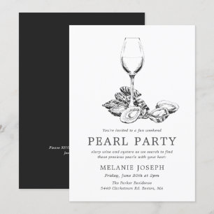 Parel Feest Oefenfeest Minimalistische Stijl Kaart