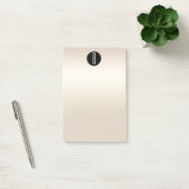 Parel Goud Glans Glam Kraft Landelijk Monogram Post-it® Notes (Kantoor)