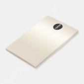 Parel Goud Glans Glam Kraft Landelijk Monogram Post-it® Notes (Schuin)