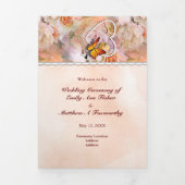 Parel Hart Bloemen Sinaasappel Bloemen Vlinder Bru Drieluik Programma (Cover)