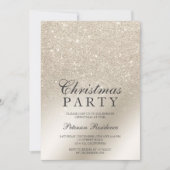 parel ivoor glitter ombre metallic folie kerst kaart (Voorkant)