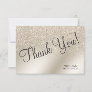 parel ivoor glitters glans metallic folie dank je bedankkaart