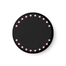 Parel Koelkastmagneet (Zwart & Roze)