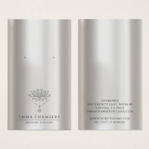 Parel Lotus Bloem Oorbel Sieraden Display Kaarten Visitekaartje