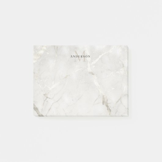 Parel Marmer Mannelijk dubbel monogram Post-it® Notes (Voorkant)