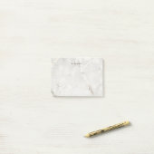 Parel Marmer Mannelijk dubbel monogram Post-it® Notes (Op bureau)