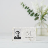 Parel Marmer Masculine foto arcode Visitekaartje (Staand voorkant)