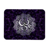 Parel Namaste Word Art in Lotus met OM symbool Magneet (Horizontaal)