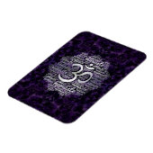 Parel Namaste Word Art in Lotus met OM symbool Magneet (Linkerzijde)