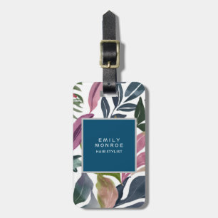 Parel Plain Moderne Minimalistische Bloemen Bagagelabel