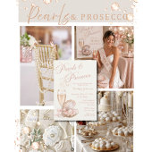 Parel & Prosecco Bruidsuitnodiging Kaart