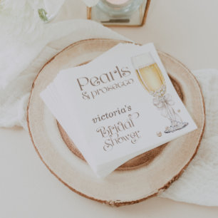 Parel & Prosecco Bruiloftsfeest Elegant Servet