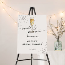 Parel & Prosecco Elegante Bruiloft Feestbegroeting