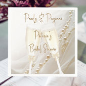 Parel & Prosecco Moderne Elegante Bruidsborrel Servet