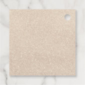 Parel & Prosecco Zwarte Boog Bruiloft Feest Bedankjes Labels (Achterkant)