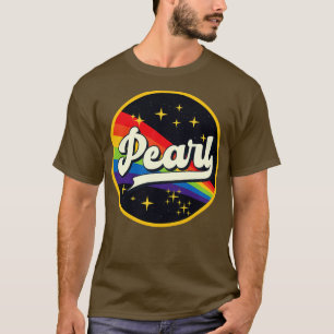 Parel regenboog in ruimte  stijl t-shirt