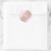 Parel Roze Wax Seal Monogram Bruiloft Stickers (Tas)