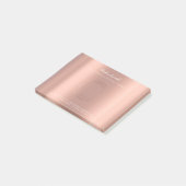 Parelachtige Blush Roos Koper Logo Diamond Poligon Post-it® Notes (Schuin)