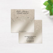 parelglitter iory ketting stuks oorscherm vierkante visitekaartjes (Bureau)