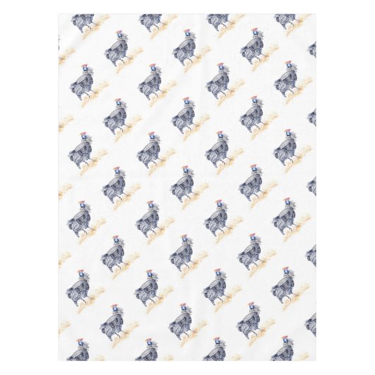 parelhoen tafelkleed (Voorkant)