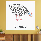 Parelhoenders gepersonaliseerd canvas afdruk (Insitu (Woonkamer))