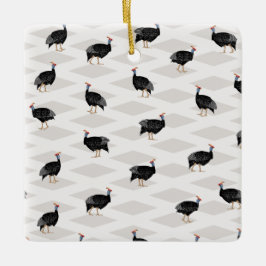 Parelhoenders Keramisch Ornament