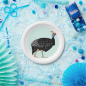 parelhoenvogel papieren bordje (Feest)