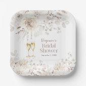 Parelmoer en Prosecco Papieren Bordje (Voorkant)