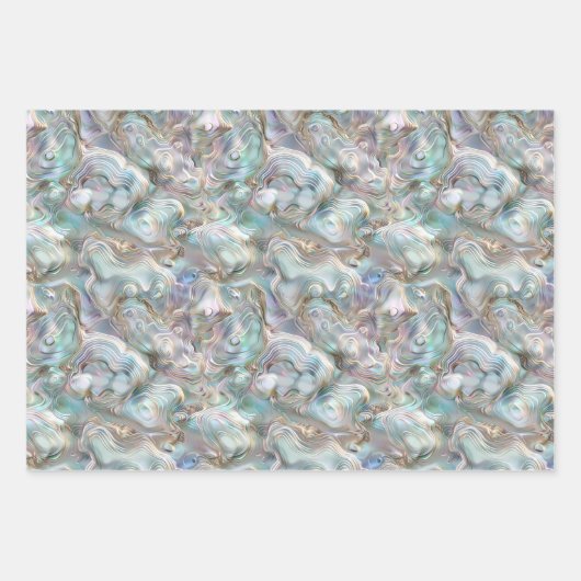 Parelmoer Floral Wrapping Paper Sheets (Voorkant 2)