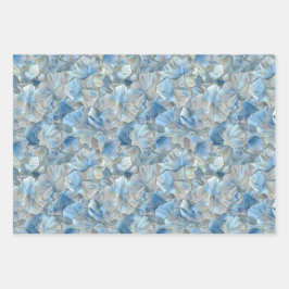 Parelmoer Floral Wrapping Paper Sheets