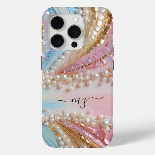 Parelmoer geschilderde parels schelpen Case-Mate iPhone case (Achterkant)