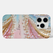 Parelmoer geschilderde parels schelpen Case-Mate iPhone case (Achterkant (horizontaal))