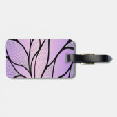 Parelmoer Paarse Creative Leave Pattern Bagagelabel (Achterkant horizontaal)