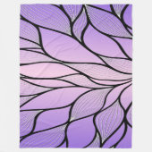 Parelmoer Paarse Creative Leave Pattern Fleece Deken (Voorkant)