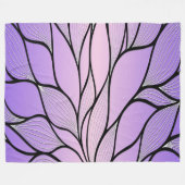 Parelmoer Paarse Creative Leave Pattern Fleece Deken (Voorkant (Horizontaal))