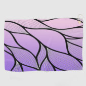 Parelmoer Paarse Creative Leave Pattern Golfhanddoek (Horizontaal)
