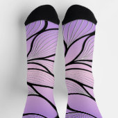 Parelmoer Paarse Creative Leave Pattern Sokken (Top)